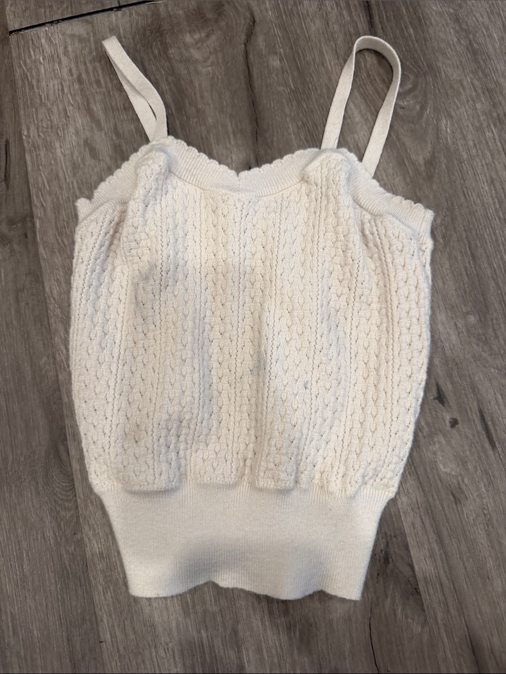 art class Cream Cable Knit Tank Top
